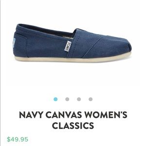 Navy Blue Canvas Toms